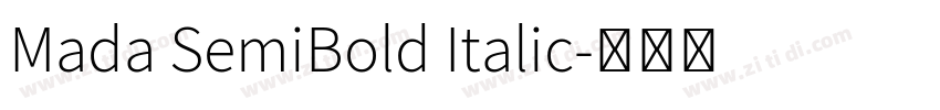 Mada SemiBold Italic字体转换